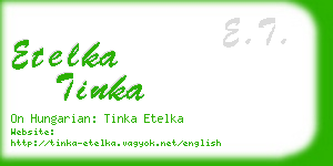 etelka tinka business card